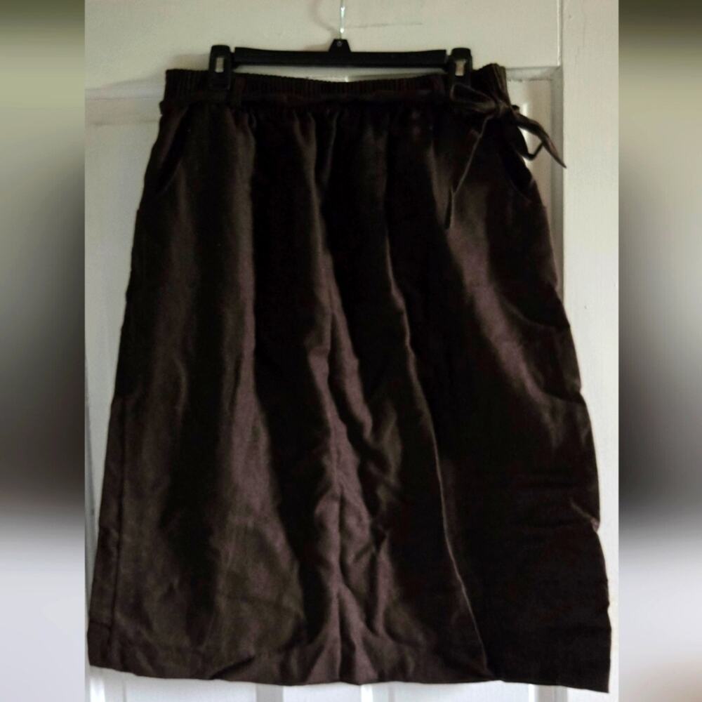 Vintage wool blend skirt with tie, NEW WITH TAGS!